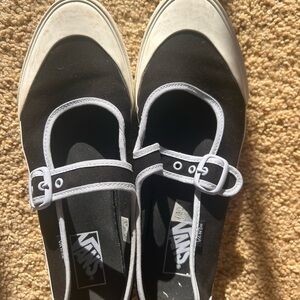 Vans Black and White Mary Jane Sneakers